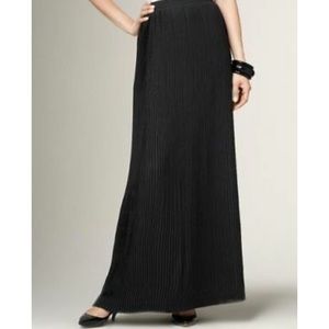 Talbots black pleated long skirt EUC 4